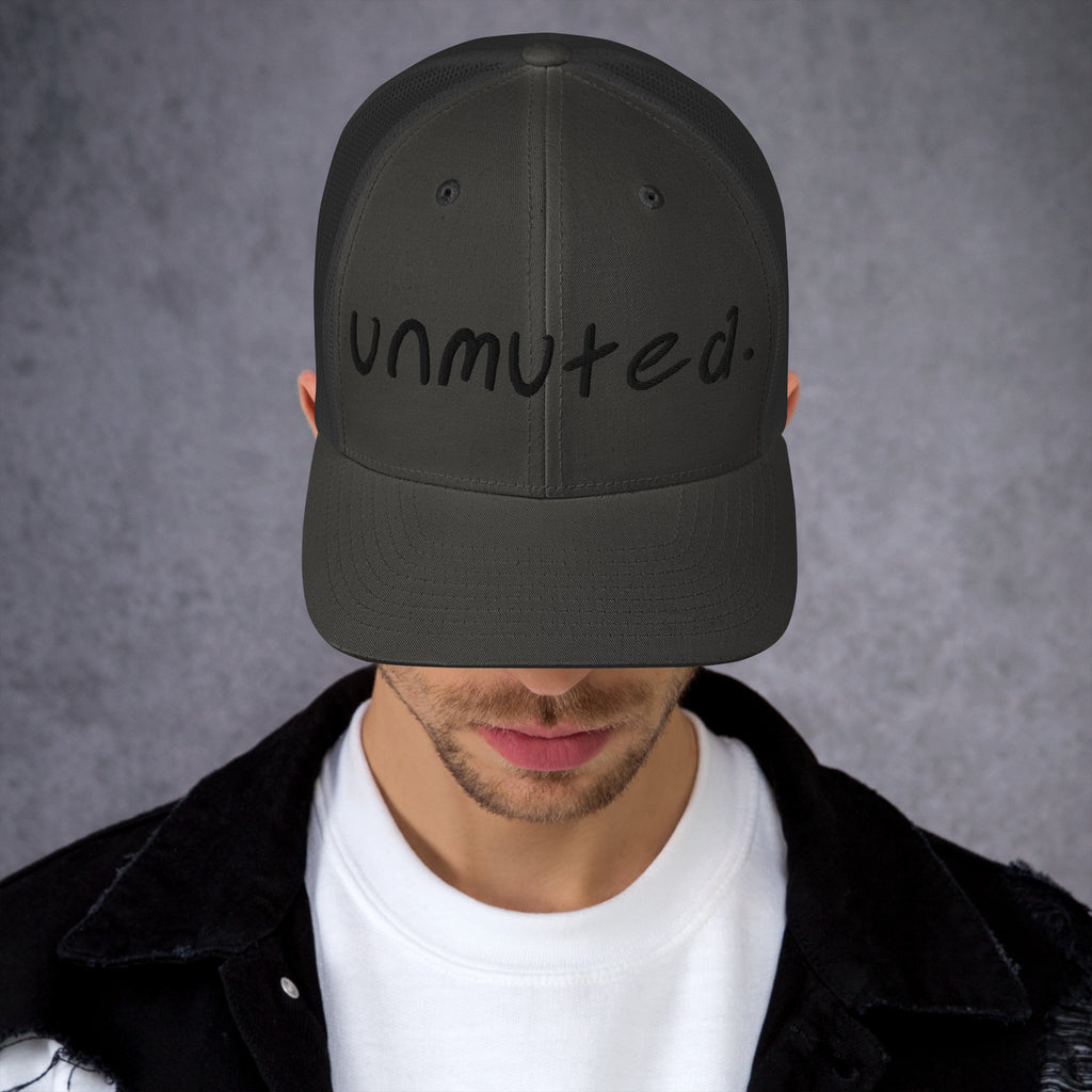 Unmuted 3D Embroidered Trucker Hat