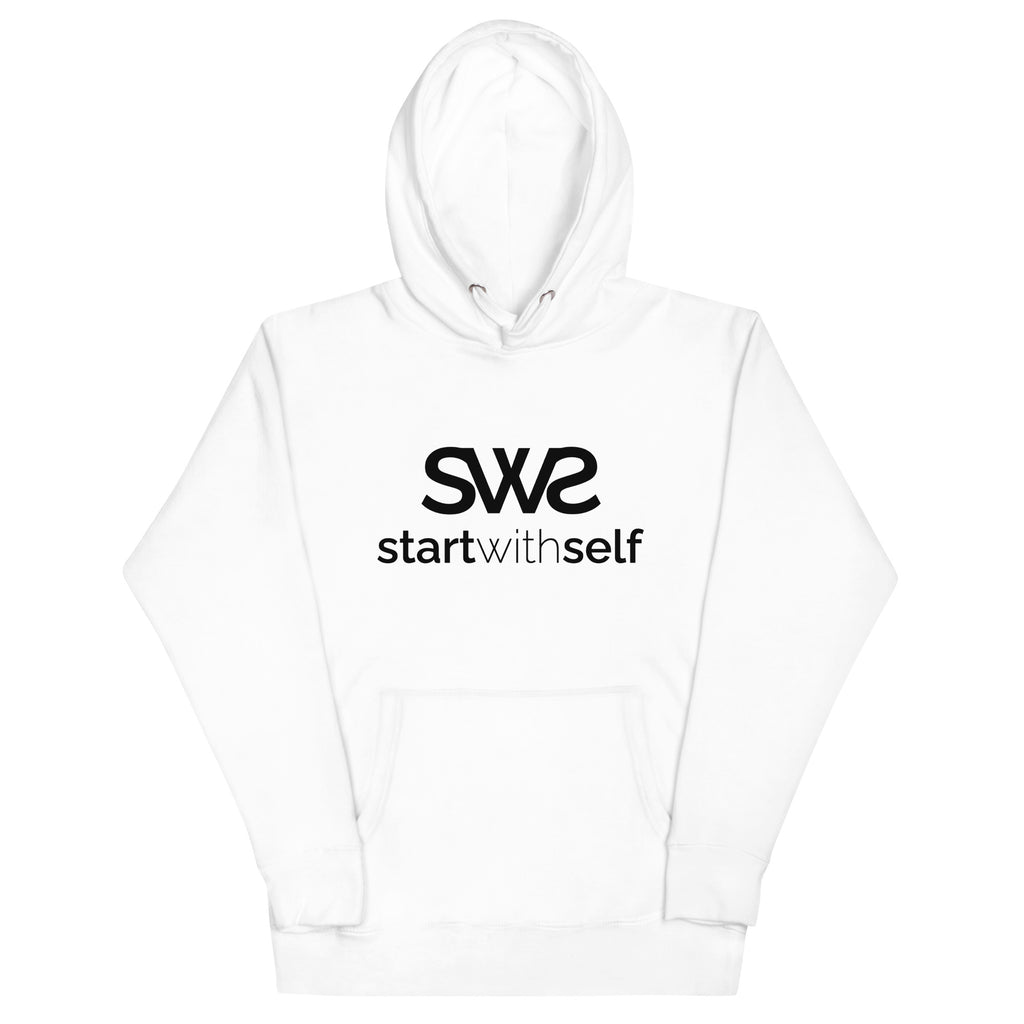 StartWithSelf Logo White Hoodie