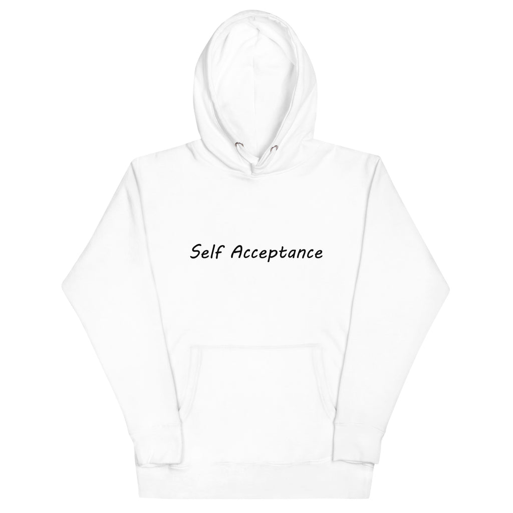 Self Acceptance White Hoodie