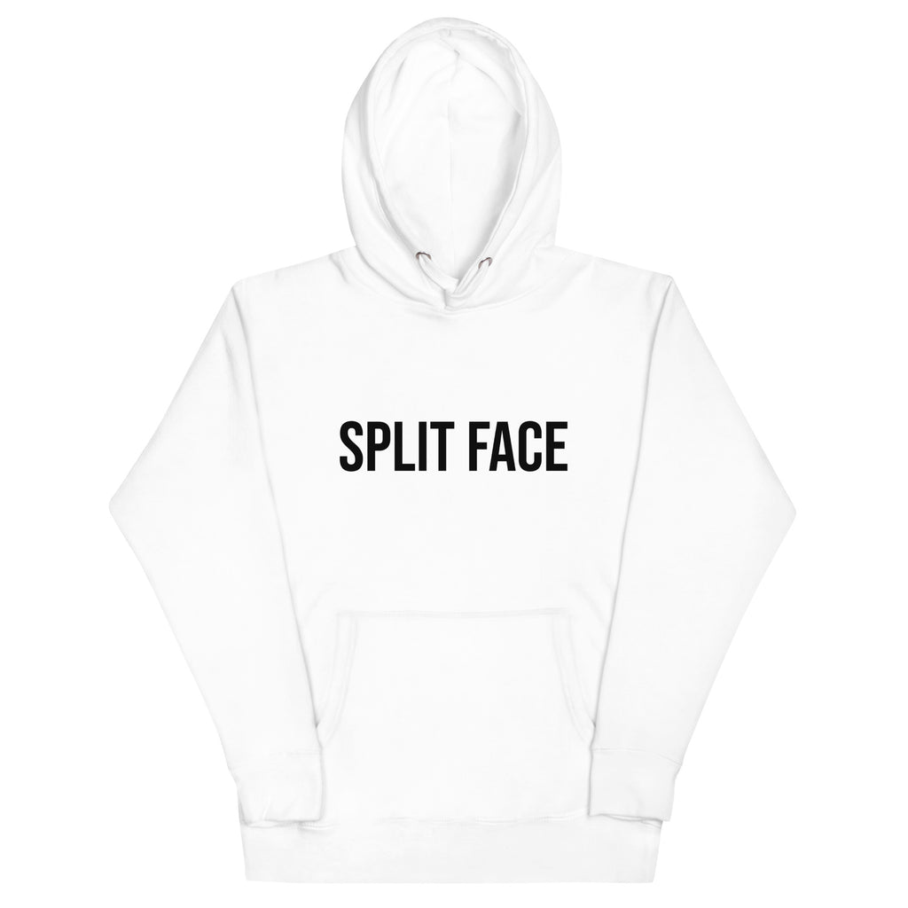 Split Face White Hoodie